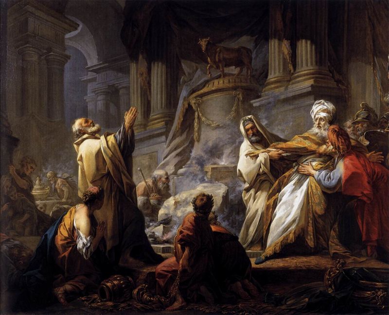 Jéroboam sacrifiant aux idoles - Jean-Honoré Fragonard