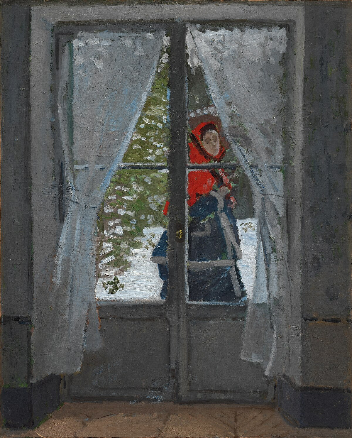 Den røde kapelinen - Claude Monet