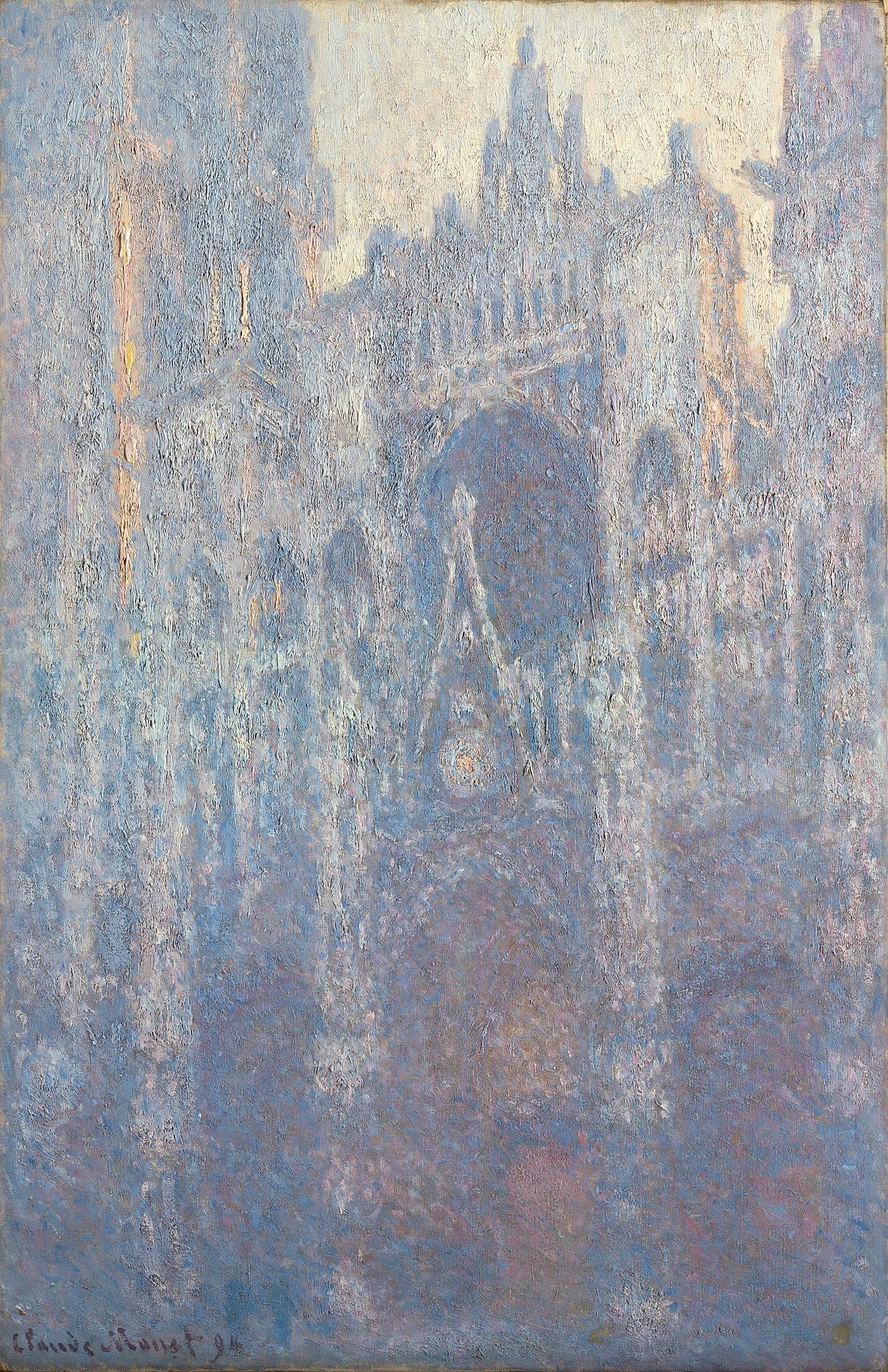 Rouen-katedralen, portalen, morgenlys - Claude Monet