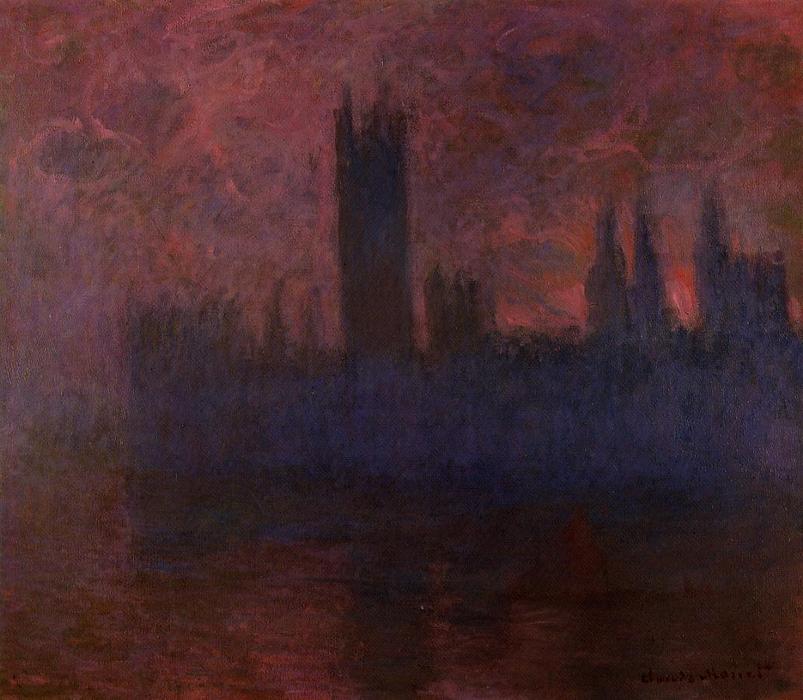 Parlamentsbygningene, Symfoni i rosa - Claude Monet