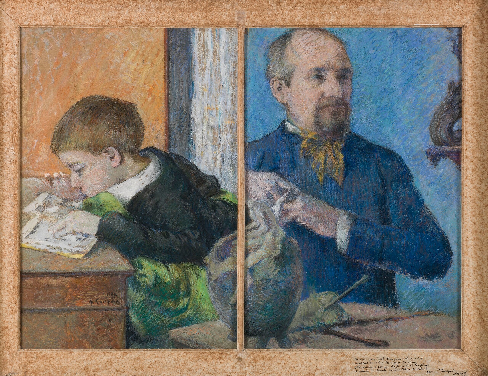 Skulptøren Jean Paul Aubé (1837-1916) og hans sønn, Emile - Paul Gauguin