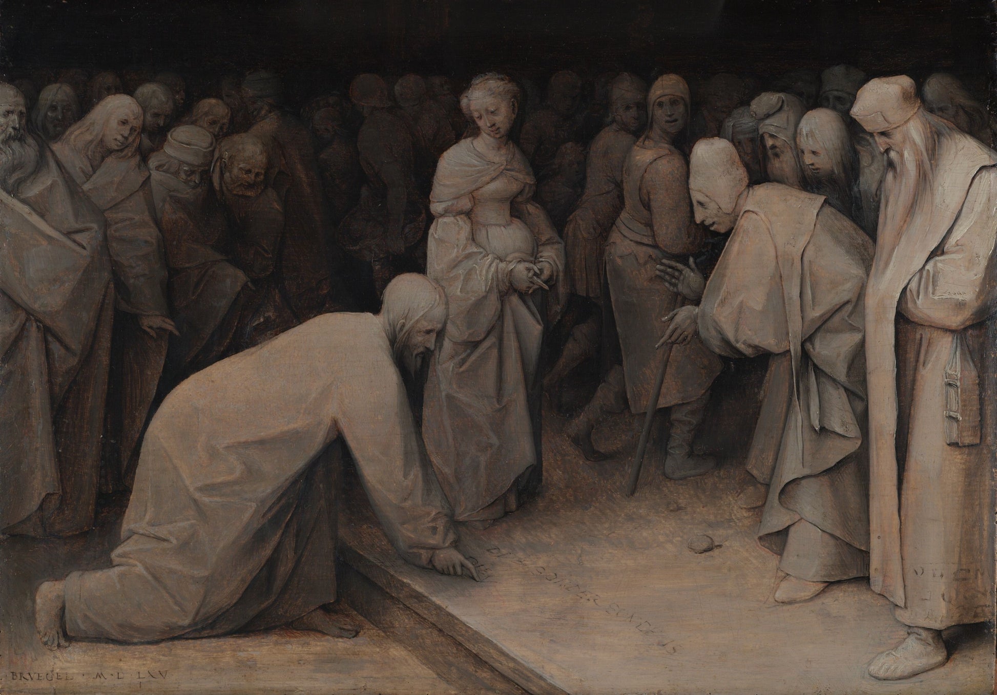 Kristus og den voksne kvinnen - Pieter Brueghel den eldre
