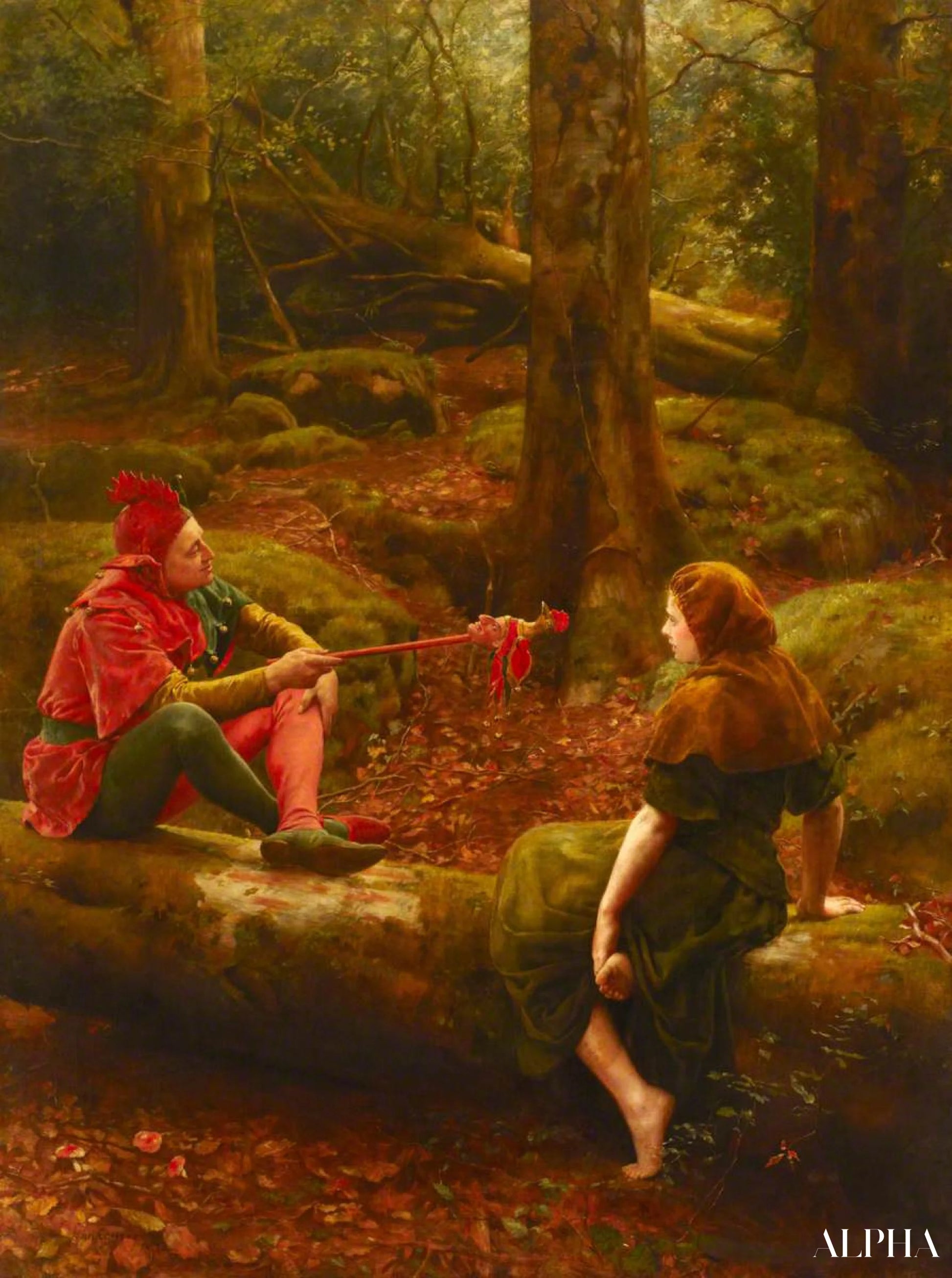 Reproduction du tableau « Touchstone et Audrey - John Collier » par Alpha Reproduction en peinture à l’huile