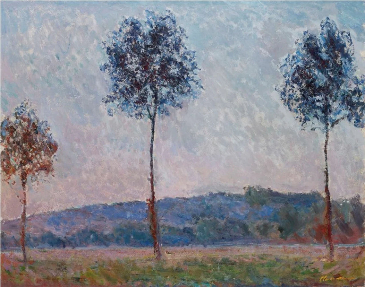 Trois arbres à Giverny (Peupliers) (1887) Claude Monet (W 1157)