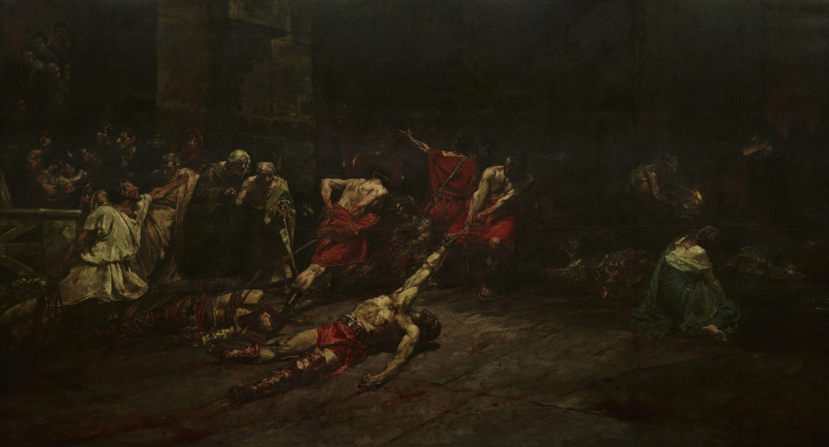 Spoliarium — Juan Luna, 1884, Huile sur toile