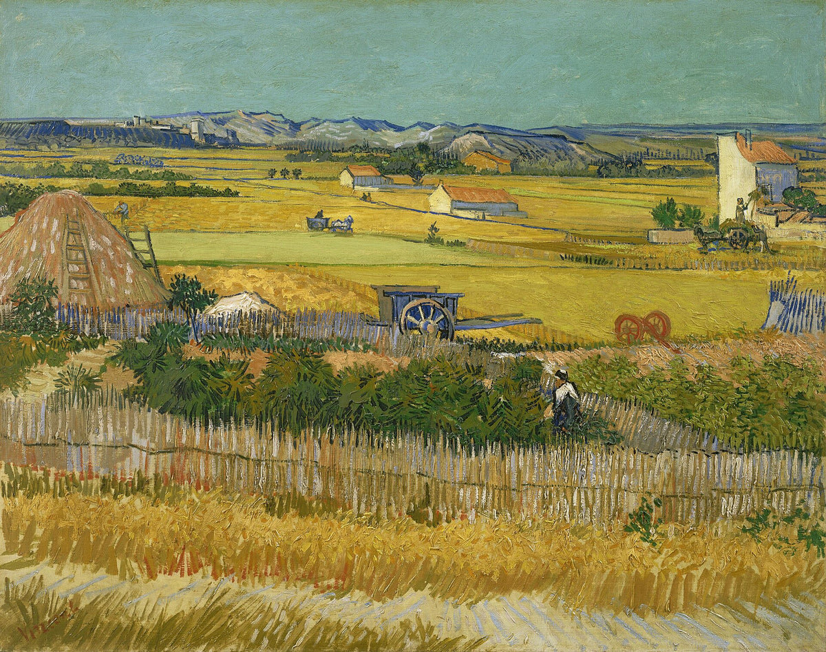 La Moisson à La Crau de Vincent van Gogh, Arles, juin 1888