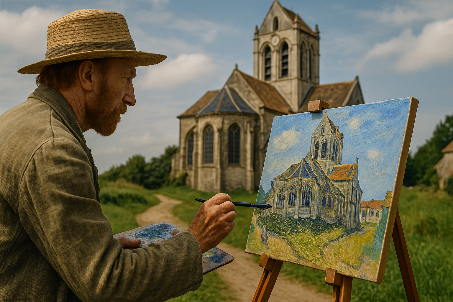 Van Goghs kirke i Auvers: Teknisk og historisk analyse av maleriet