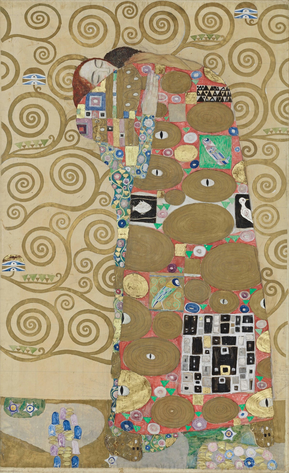L’Accomplissement ou L’Étreinte de Gustav Klimt, couple de la frise Stoclet