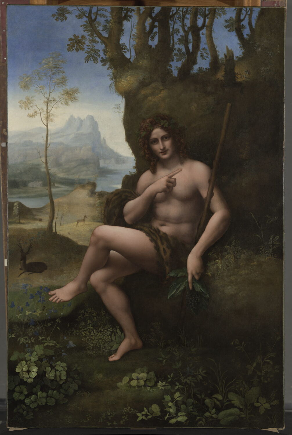 Bacchus, ancien saint Jean-Baptiste, atelier de Léonard de Vinci