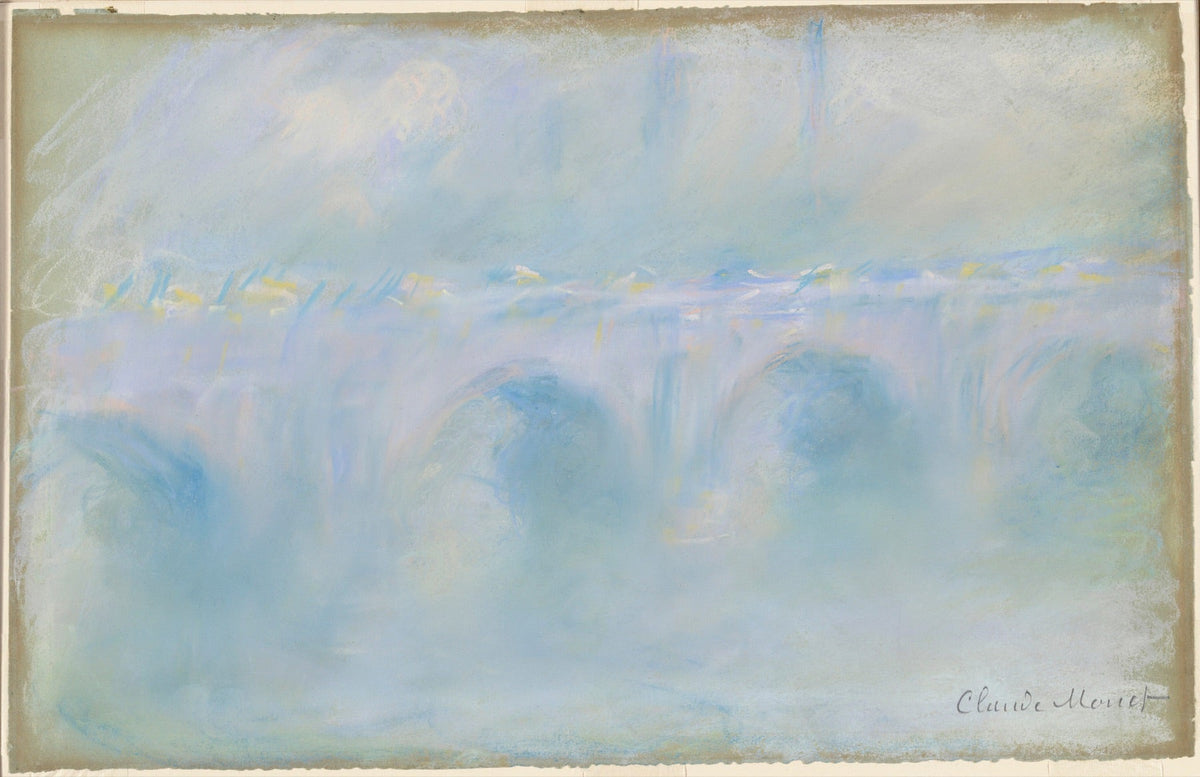 Waterloo Bridge de Claude Monet, pastel sur papier bleu, 1901