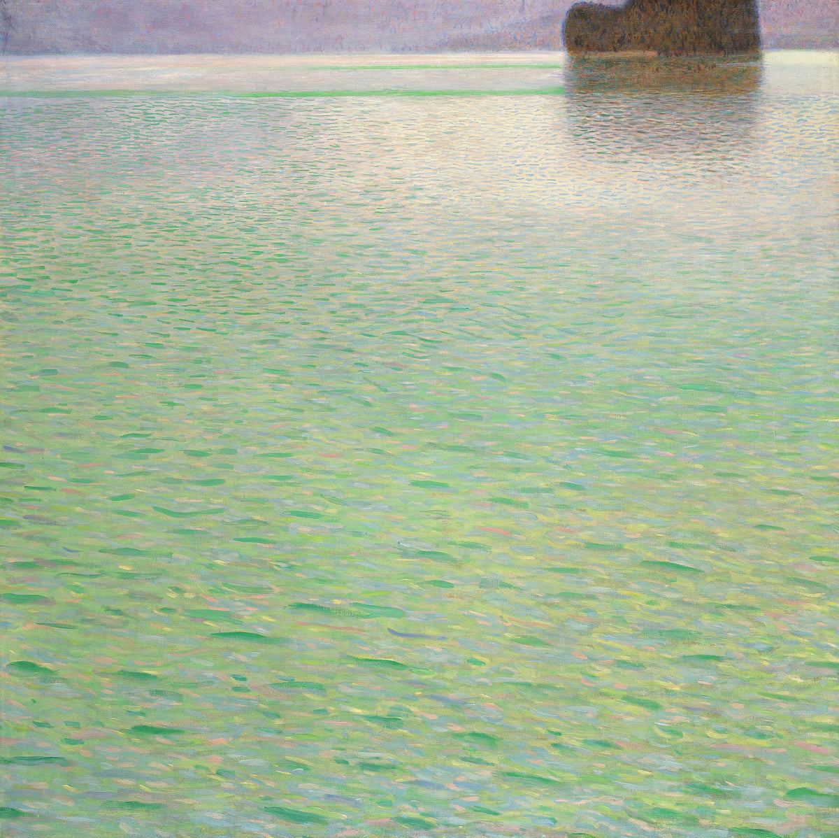 Île dans l’Attersee de Gustav Klimt, vers 1901-1902, vue complète