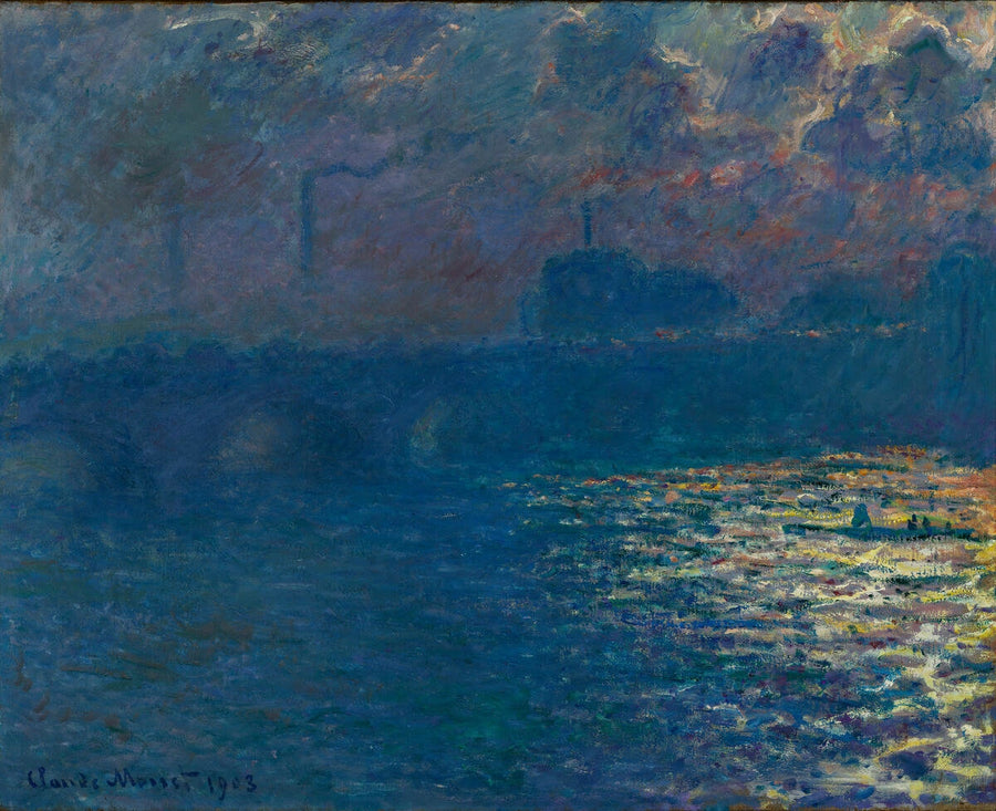 Waterloo-broen, sollyseffekten - Claude Monet