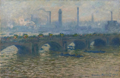 Waterloo-broen, overskyet vær - Claude Monet