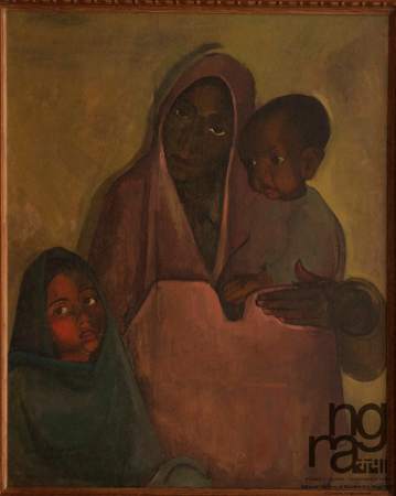 Mère Inde, Amrita Sher-Gil, 1934, huile sur toile