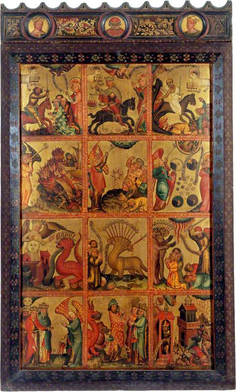 12 scener fra Apokalypse (triptyk altertavle, høyre panel, innsiden) - Mester Bertram