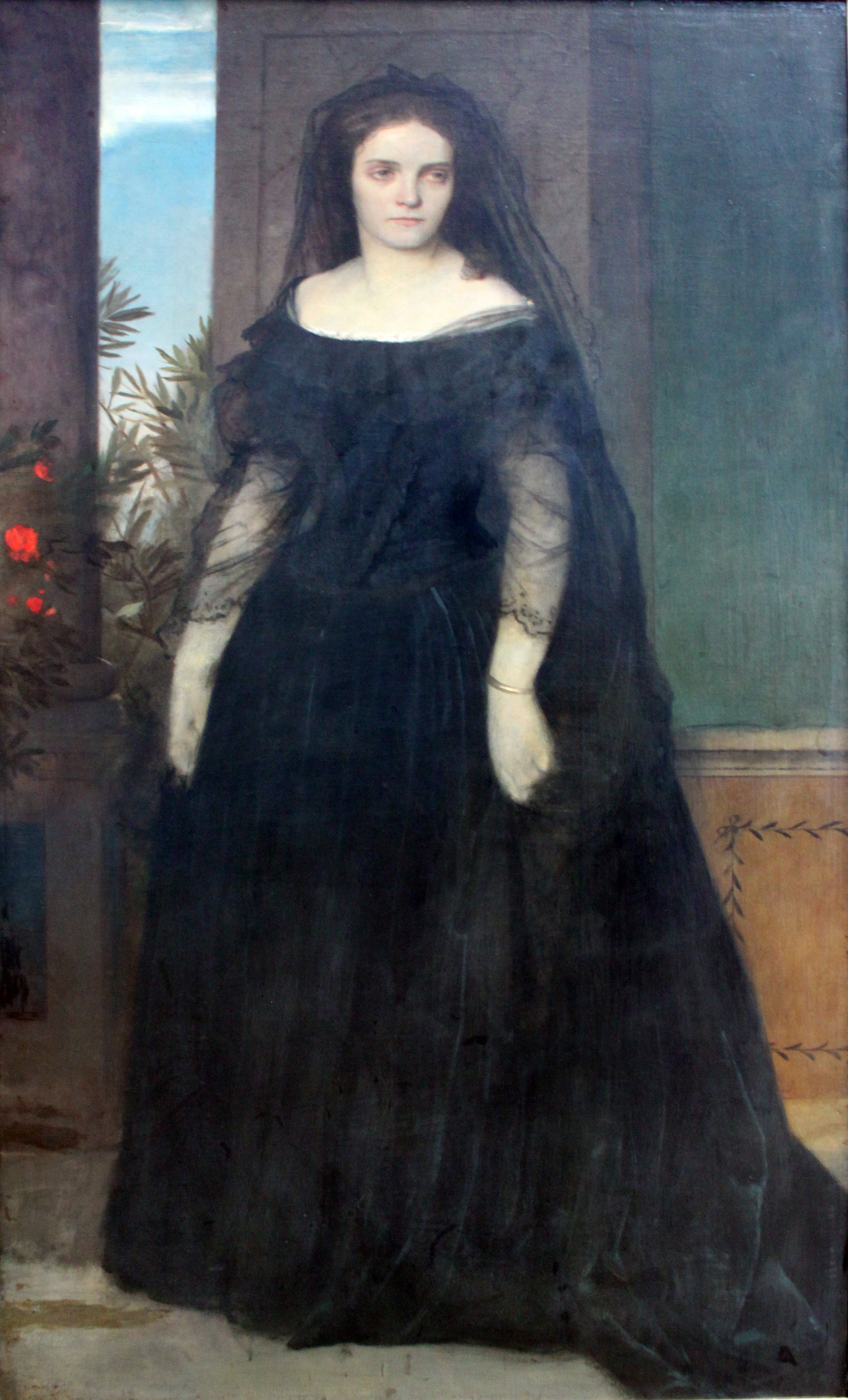 Portrait de l'actrice Fanny Janauschek - Arnold Böcklin