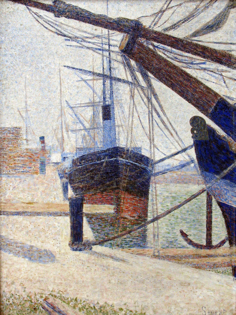 Hjørne av en dam, Honfleur - Georges Seurat