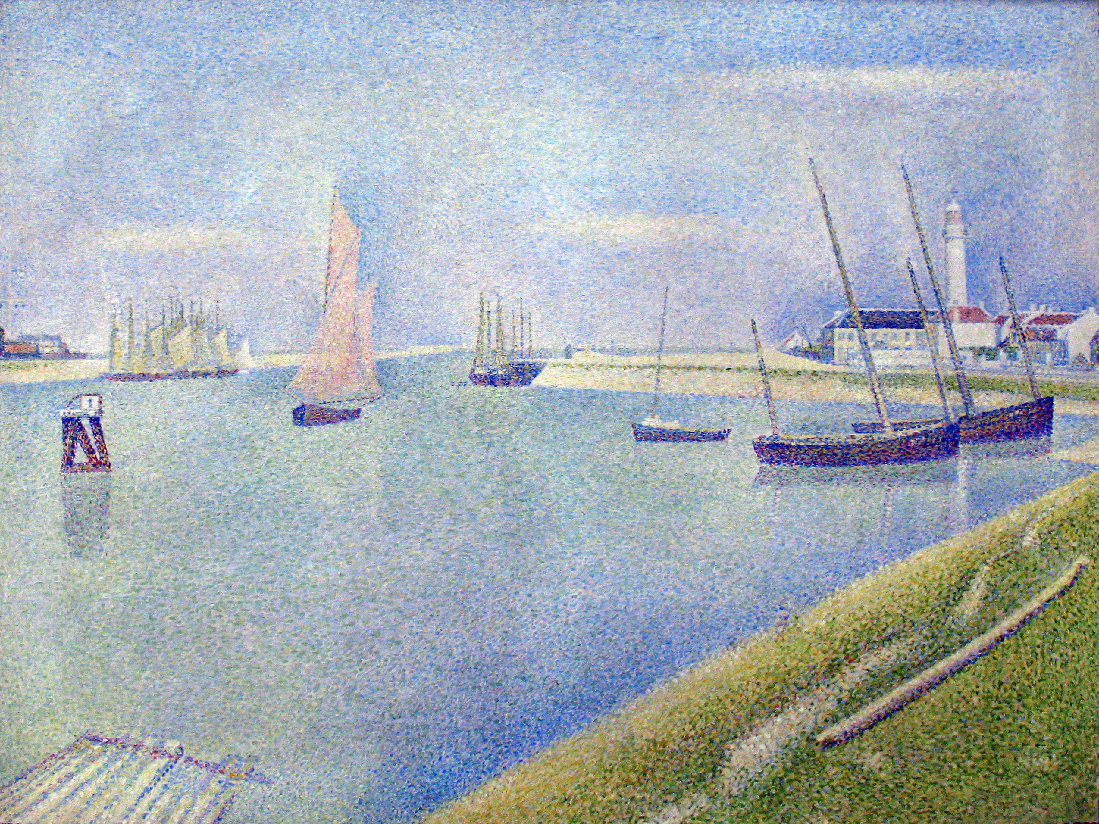 Kanalen i Gravelines, mot havet - Georges Seurat