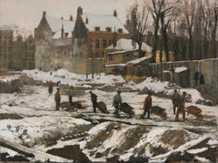 Bygging i Amsterdam - George Hendrik Breitner