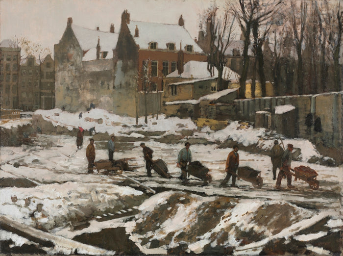 Bygging i Amsterdam - George Hendrik Breitner