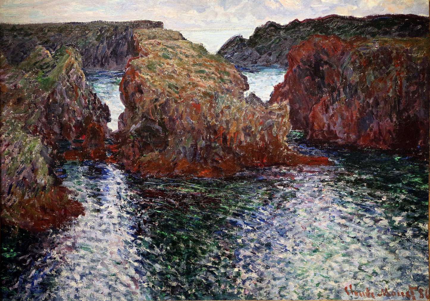 Steiner ved Port-Goulphar, Belle-Île – Monet 1886