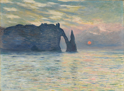 Soloppgang i Étretat – Claude Monet, 1883