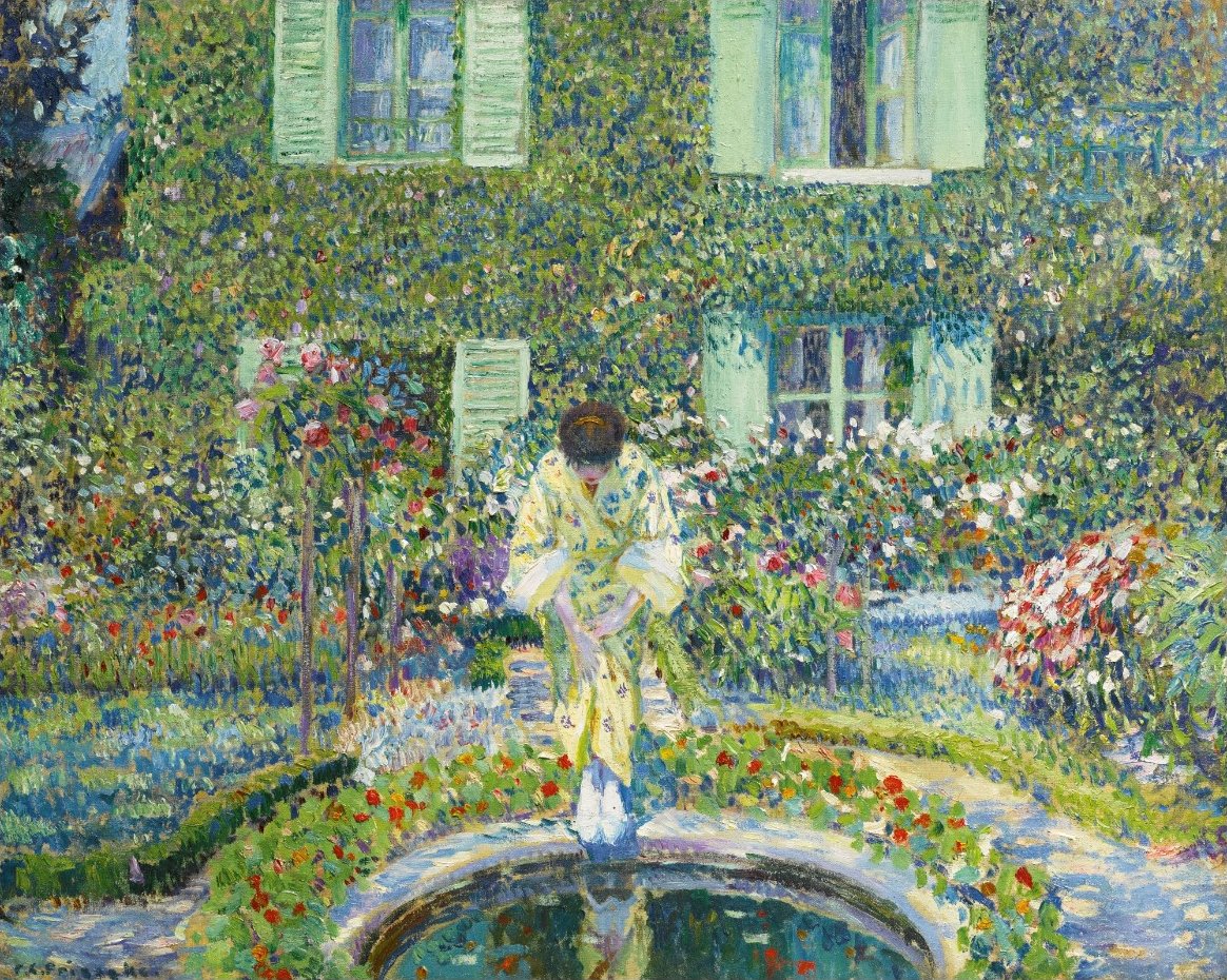 La piscine du jardin - Frederick Carl Frieseke - Alpha Reproduction