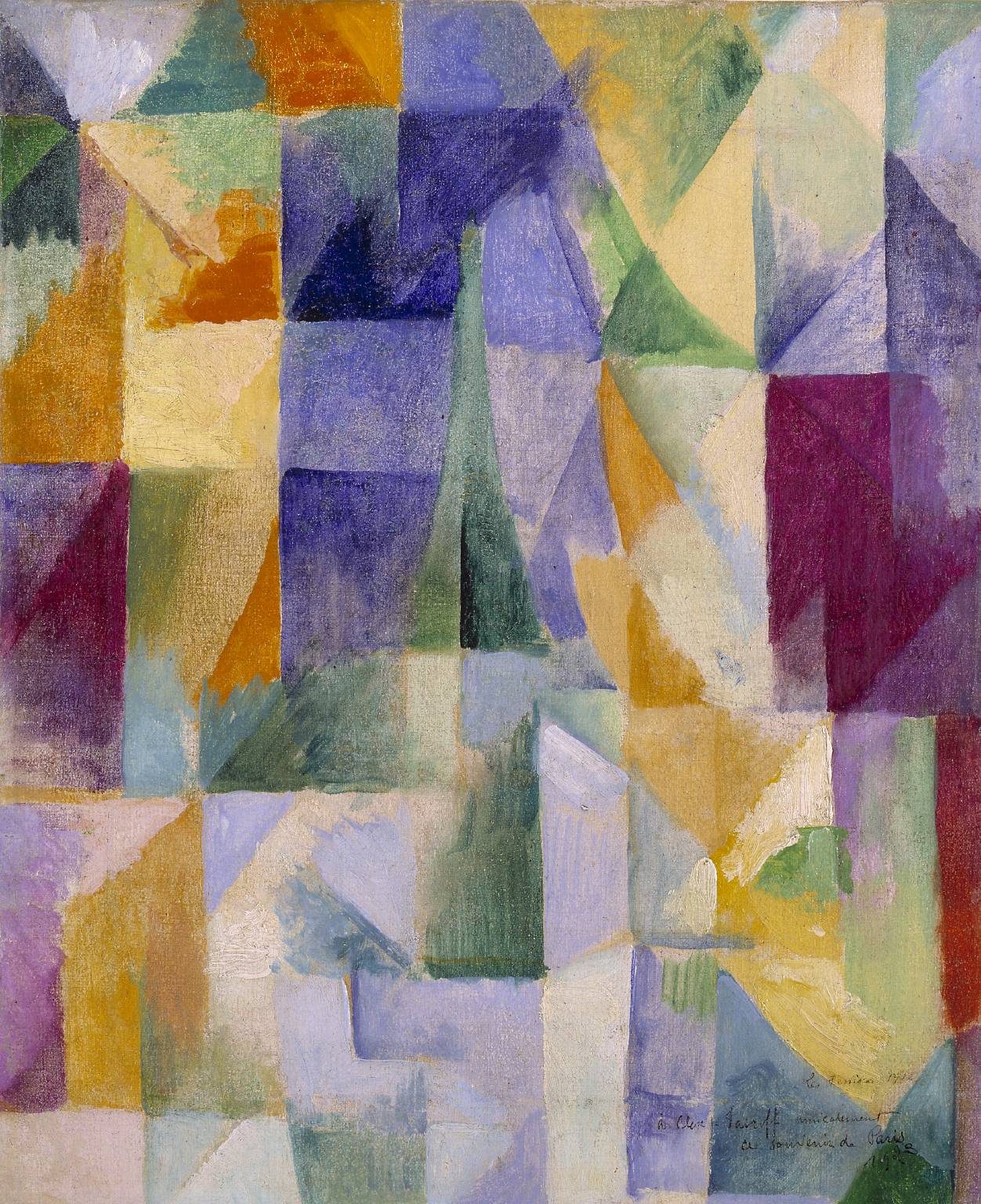 Reproduction du tableau « Fenêtres ouvertes simultanément (1re partie, 3e motif) - Robert Delaunay » par Alpha Reproduction en peinture à l’huile