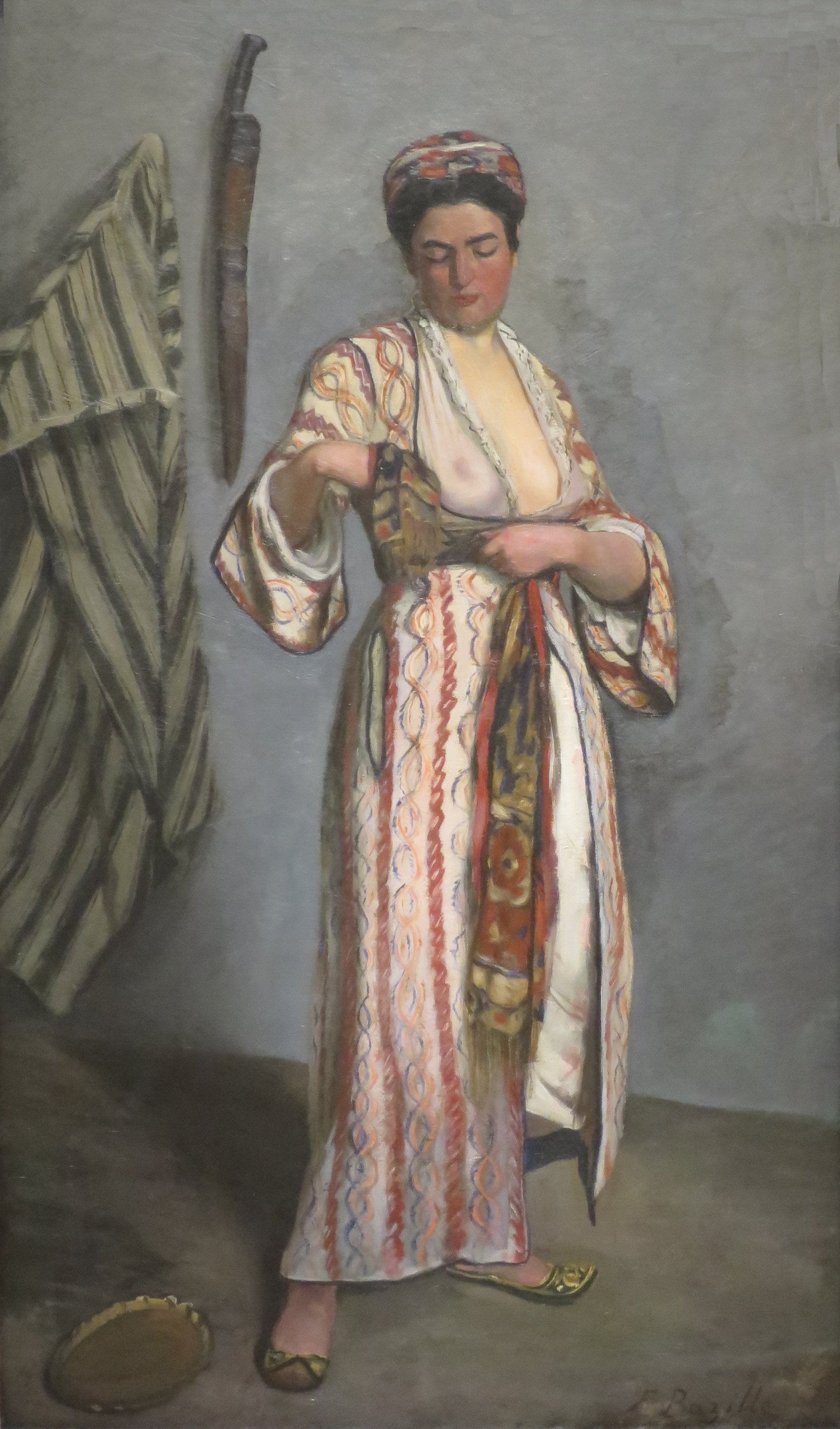 Reproduction du tableau « Femme en costume mauresque - Frédéric Bazille » par Alpha Reproduction en peinture à l’huile