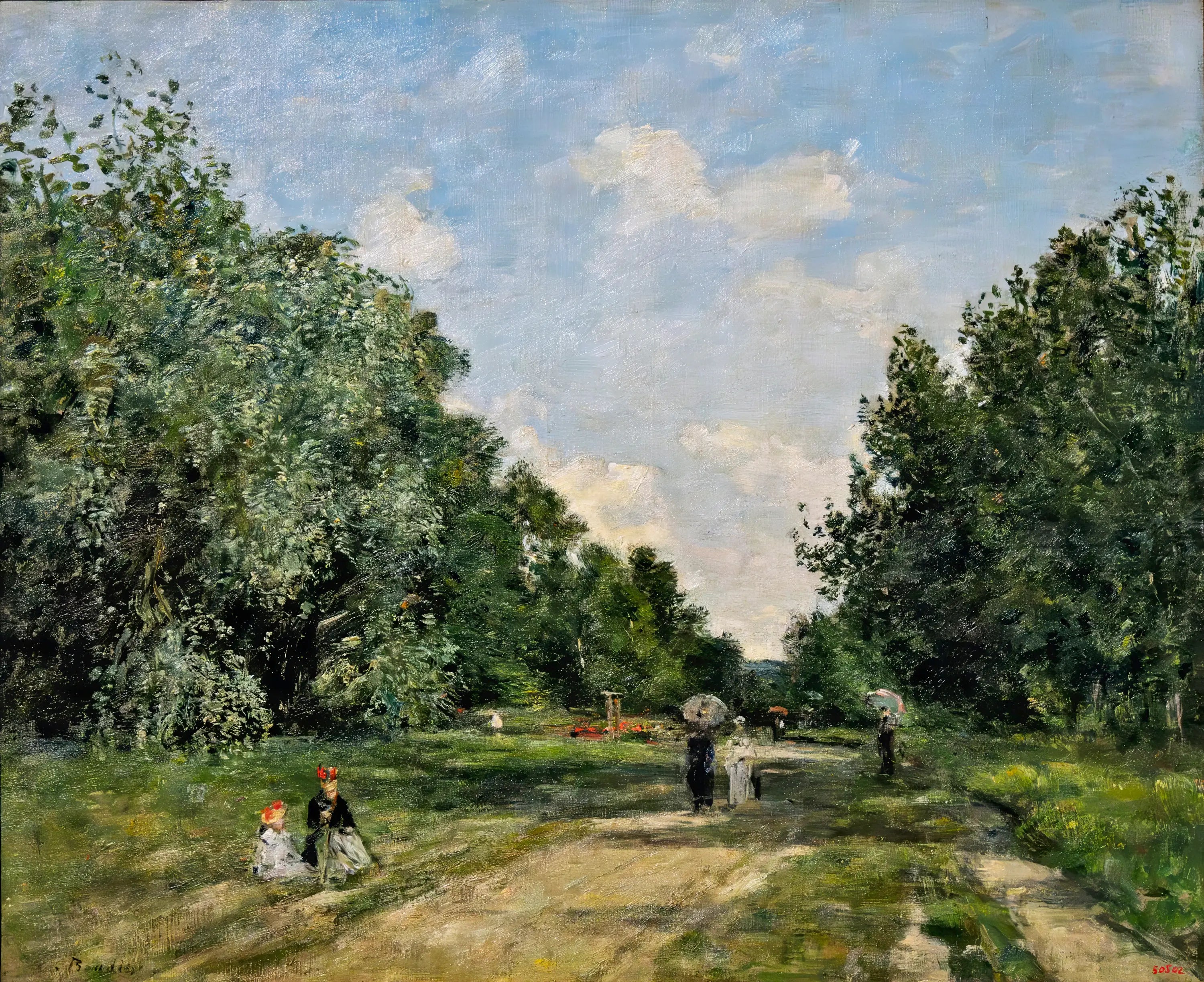 Reproduction du tableau « Le Parc Cordier à Trouville - Eugène Boudin » par Alpha Reproduction en peinture à l’huile