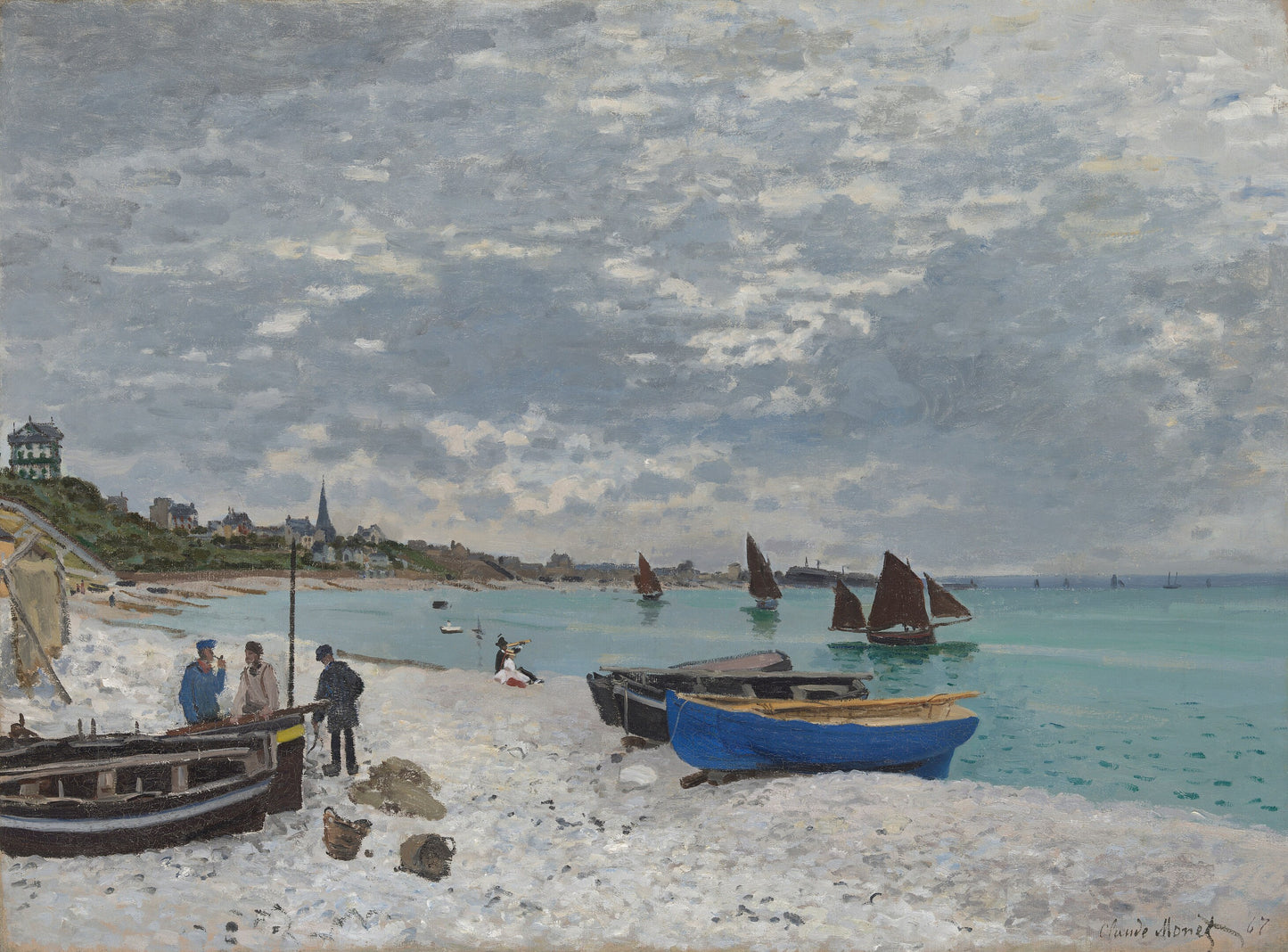 « Stranden i Sainte-Adresse » – Claude Monet, 1867