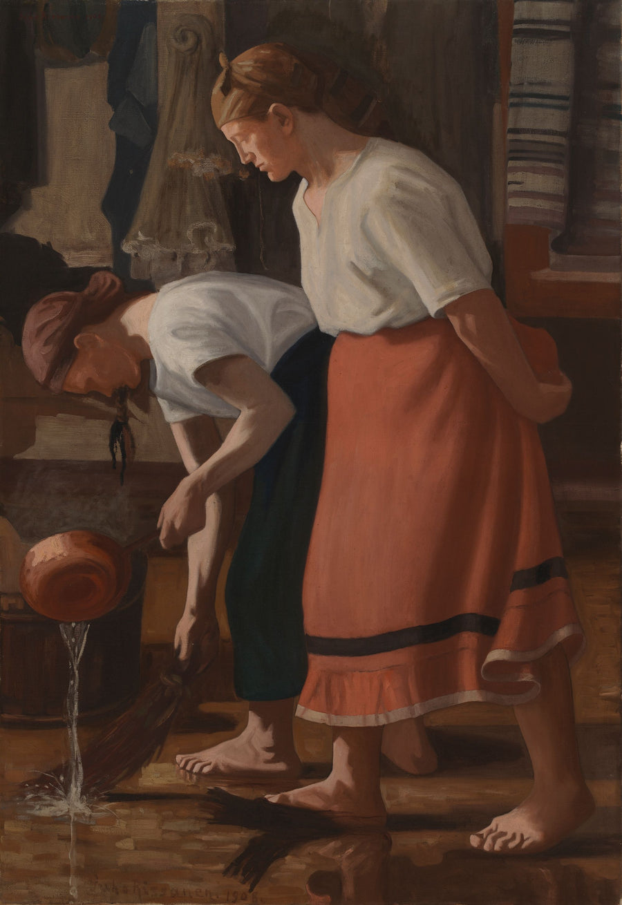 Le Lavage du sol, Juho Rissanen, 1908