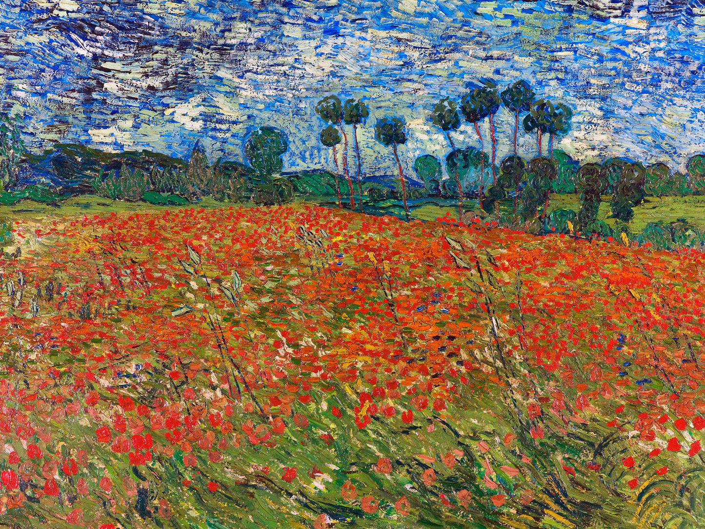 Valmuefelt, Auvers-sur-Oise - Van Gogh