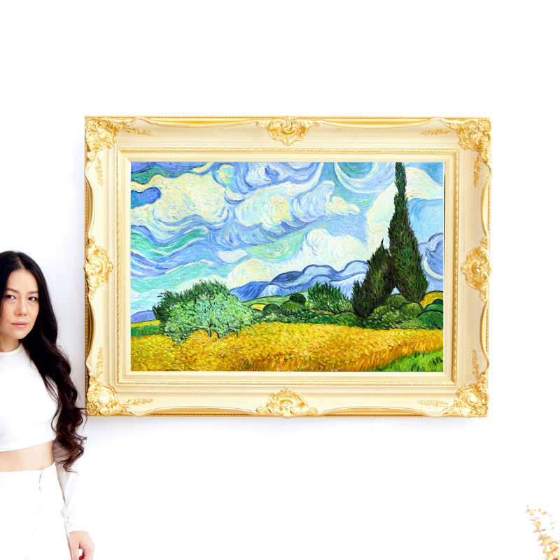 Hveteåker med sypresser - Vincent van Gogh