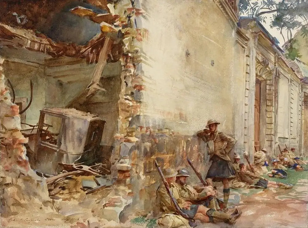 Reproduction du tableau « Une rue d'Arras - John Singer Sargent » par Alpha Reproduction en peinture à l’huile
