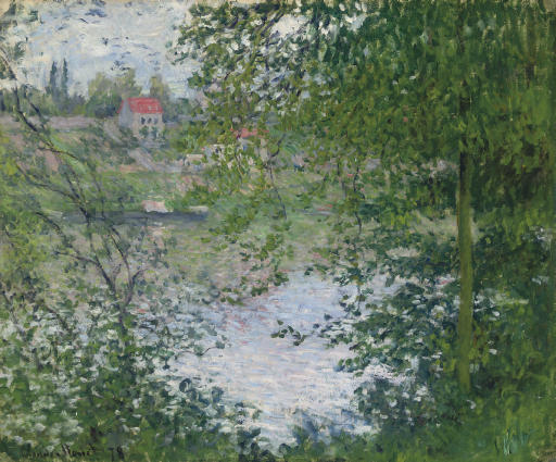 Reproduction du tableau « À travers les arbres, île de la Grande Jatte - Claude Monet » par Alpha Reproduction en peinture à l’huile