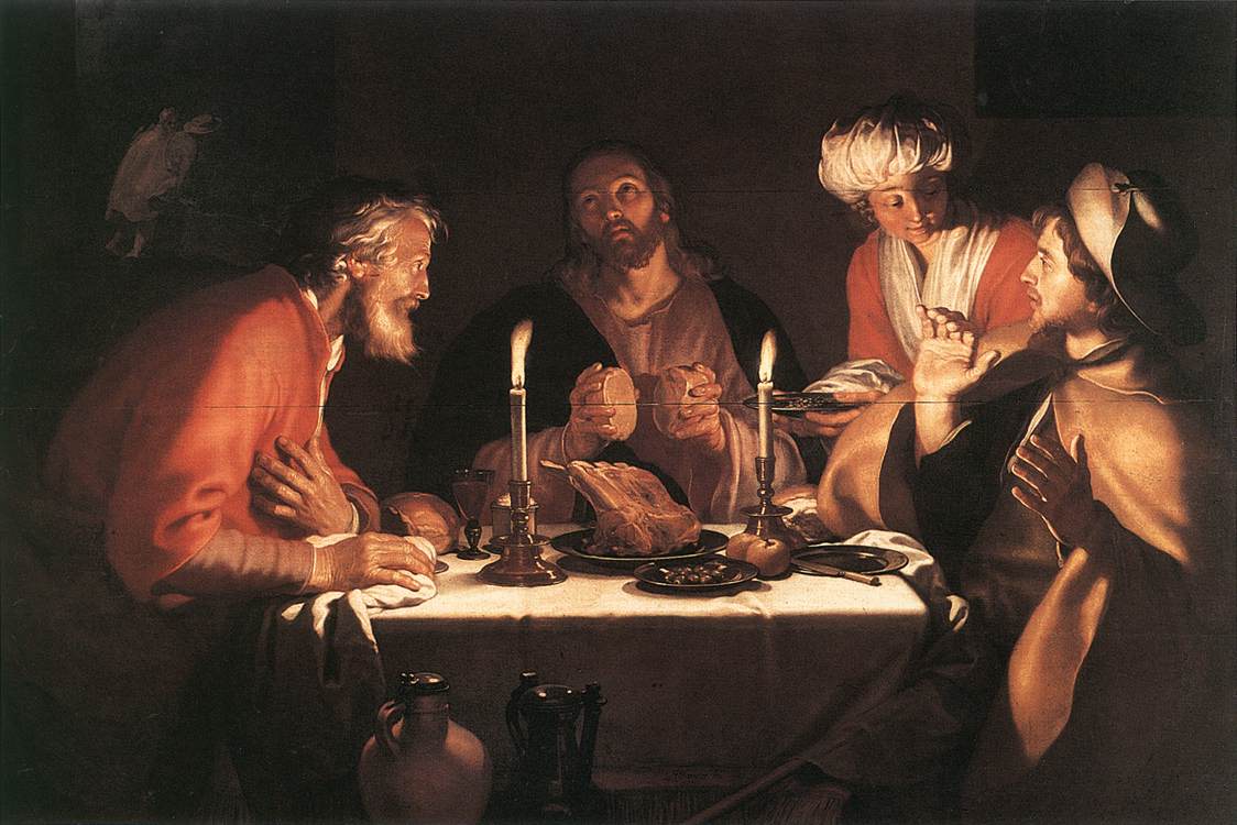 Les Disciples d'Emmaüs - Abraham Bloemaert image 1 reproduction de peinture à l’huile