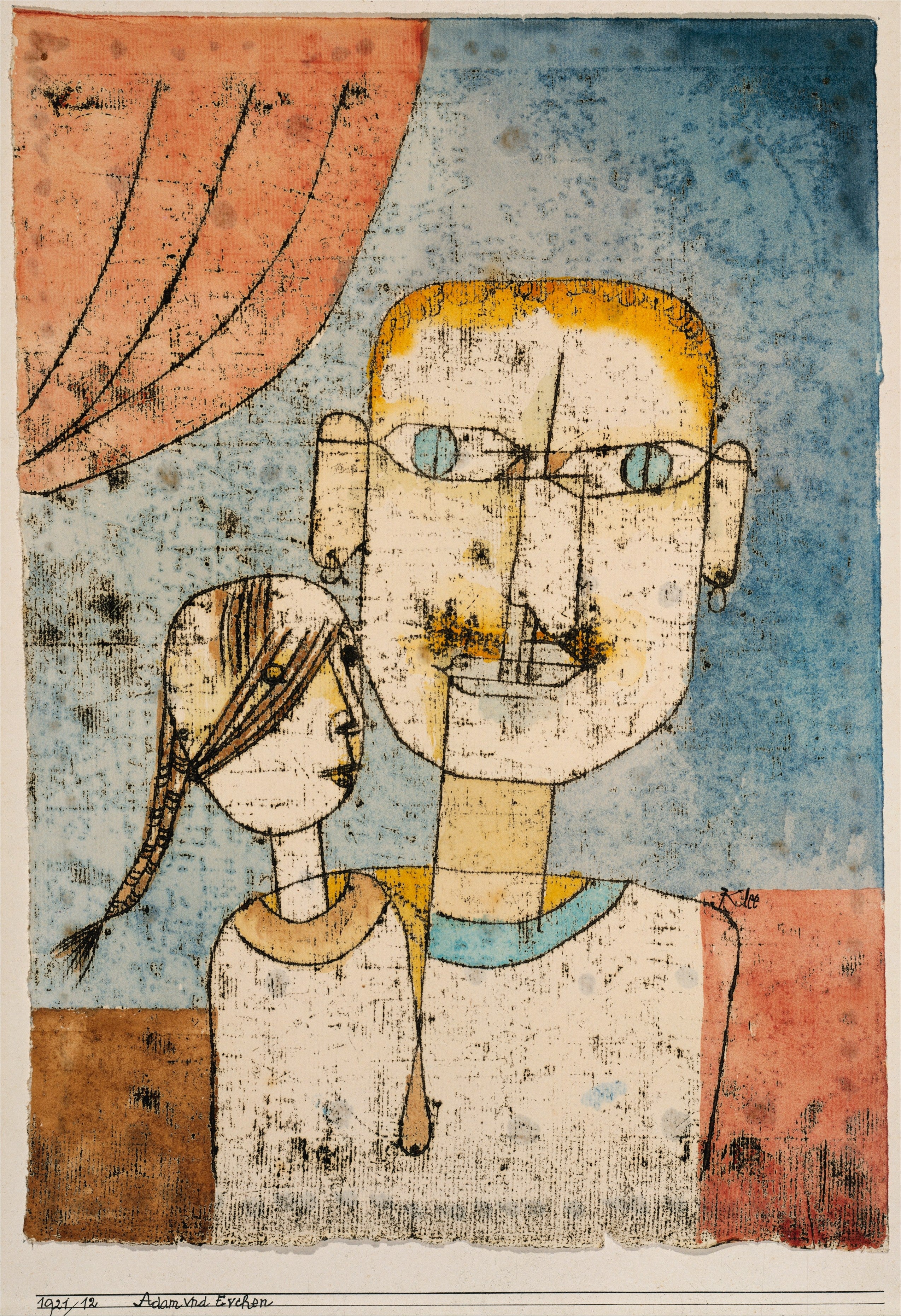 Adam og den lille Eva - Paul Klee