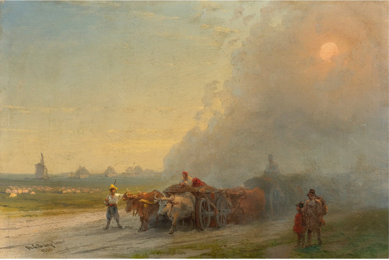 Okser i steppen i Ukraina - Ivan Aïvazovski

Source:
Chars à bœufs dans la steppe ukrainienne - Ivan Aïvazovski