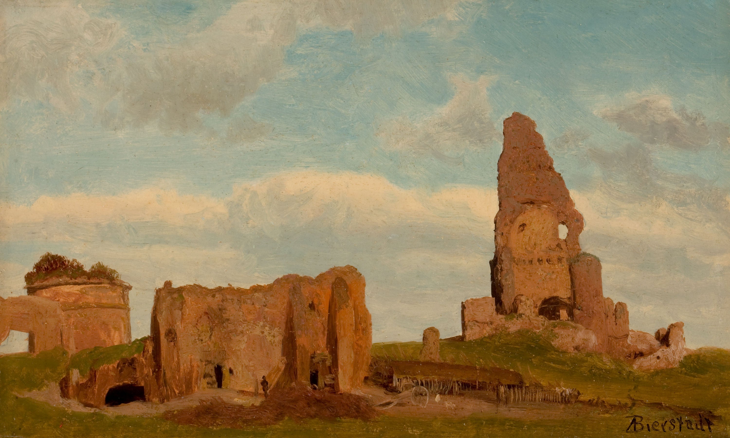 Ruines, campagne romaine - Albert Bierstadt