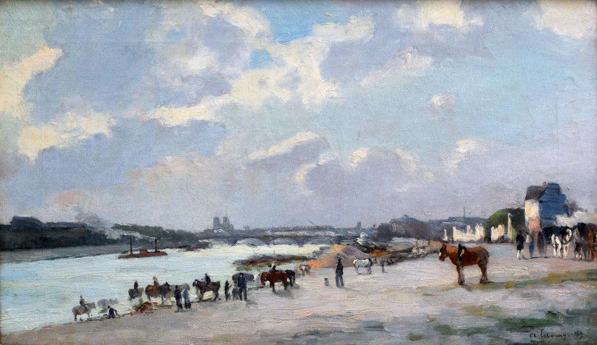 Les berges de la Seine à Bercy, effet de soir - Albert Lebourg