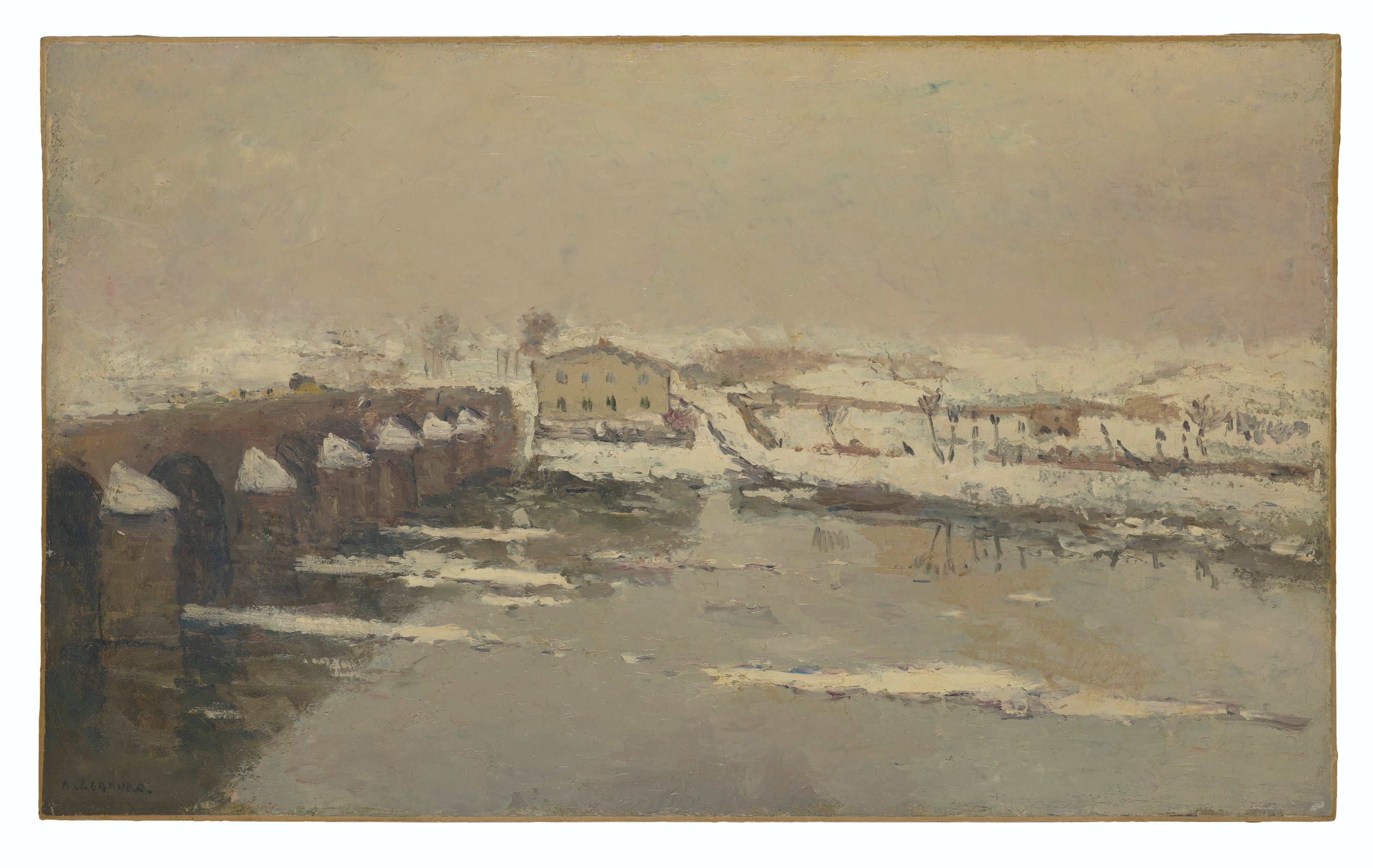 L'Hiver à Pont du Château - Albert Lebourg