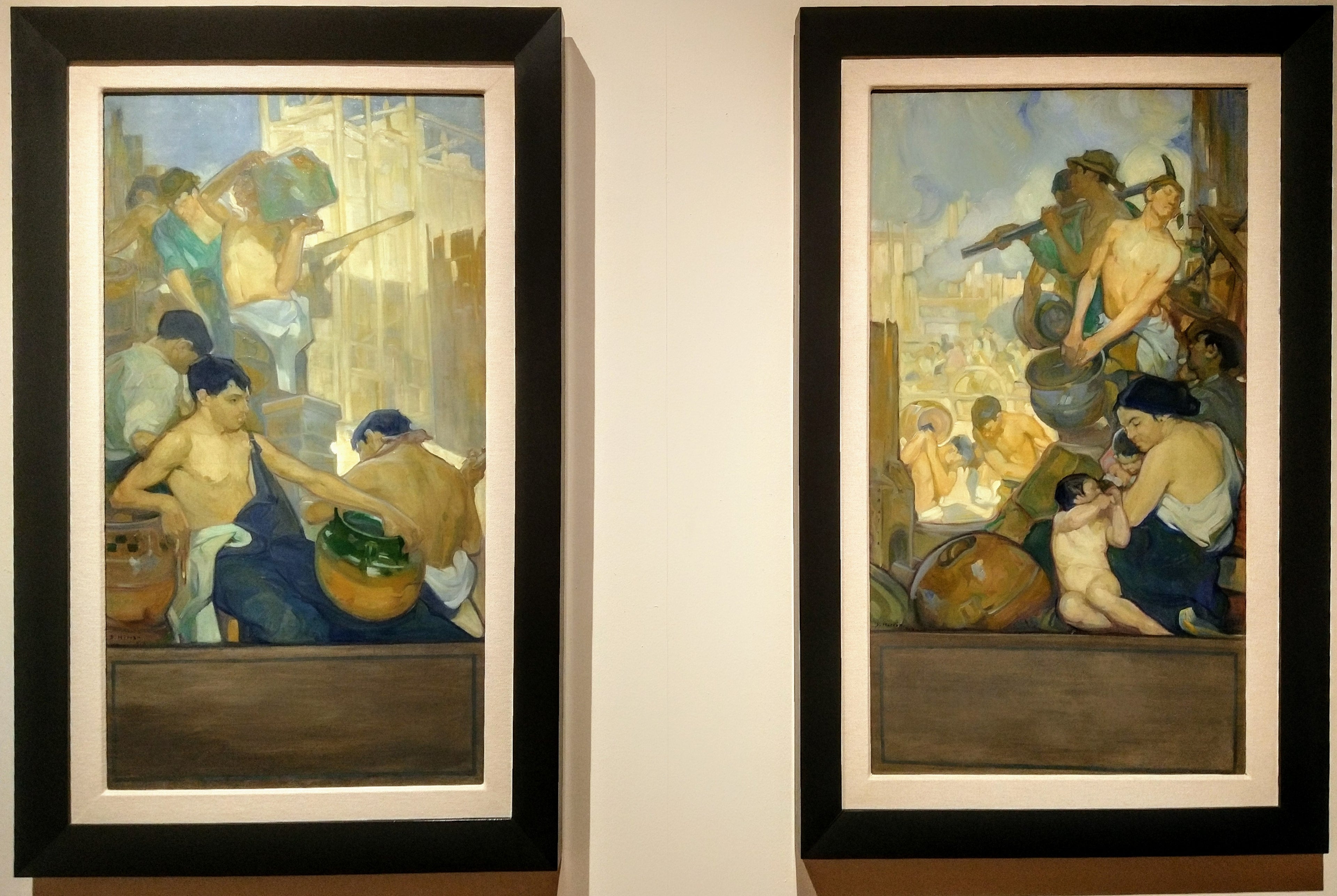 Alegoría del trabajo et Alegoría de la construcción - Saturnino Herrán Guinchard