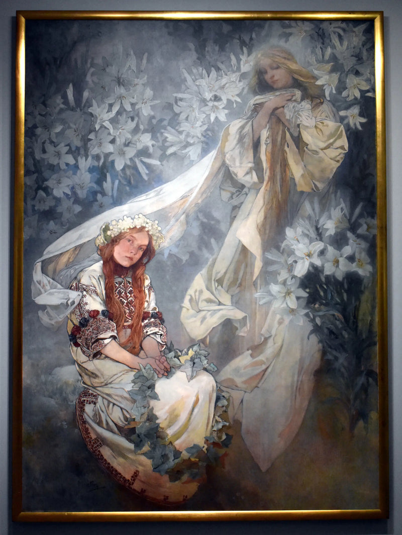 Jomfru med lys - Alphonse Mucha