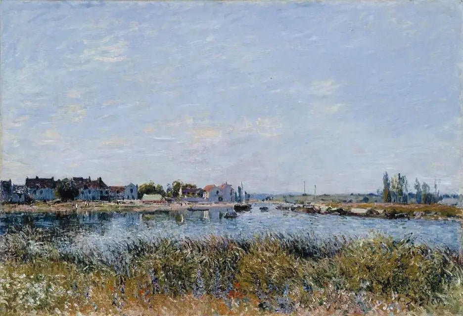 Reproduction du tableau « Saint-Mammès, le matin - Alfred Sisley » par Alpha Reproduction en peinture à l’huile