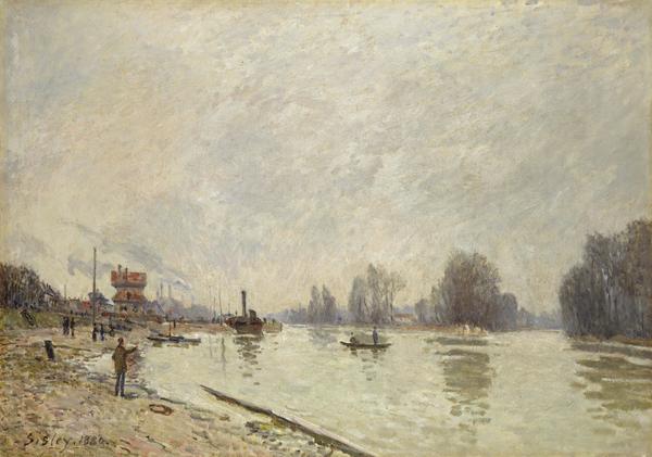 Reproduction du tableau « La Seine à Suresnes - Alfred Sisley » par Alpha Reproduction en peinture à l’huile