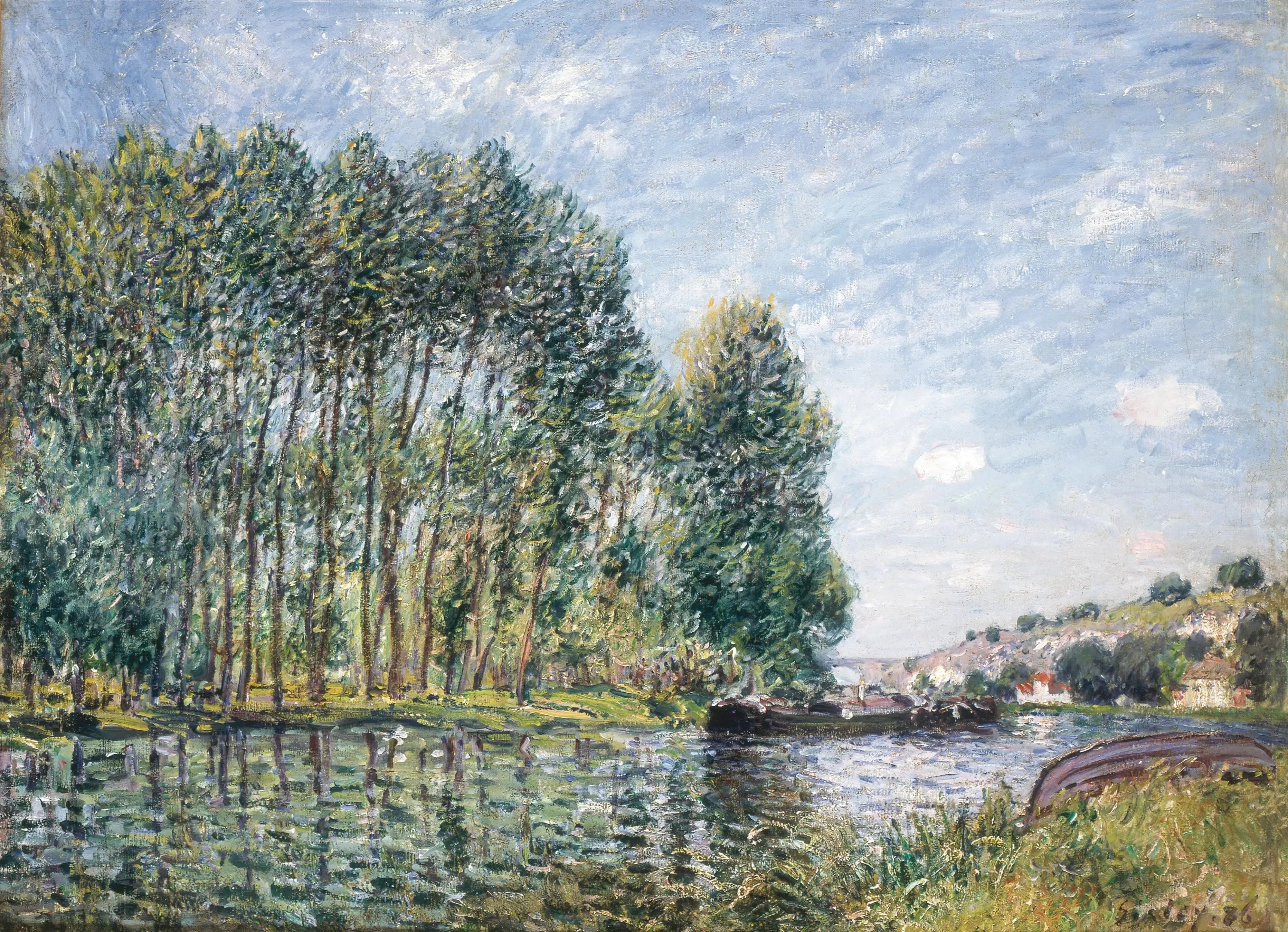 Reproduction du tableau « Tournant du Loing à Moret - Alfred Sisley » par Alpha Reproduction en peinture à l’huile