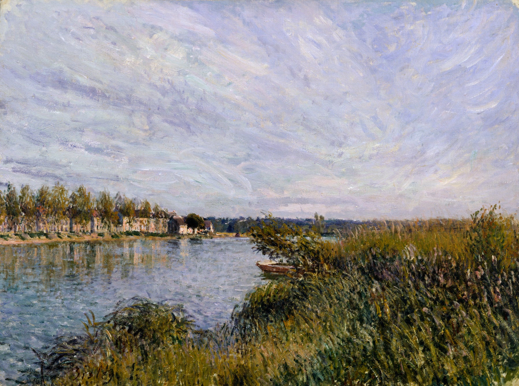 Reproduction du tableau « Vue de Saint-Mammès - Alfred Sisley » par Alpha Reproduction en peinture à l’huile