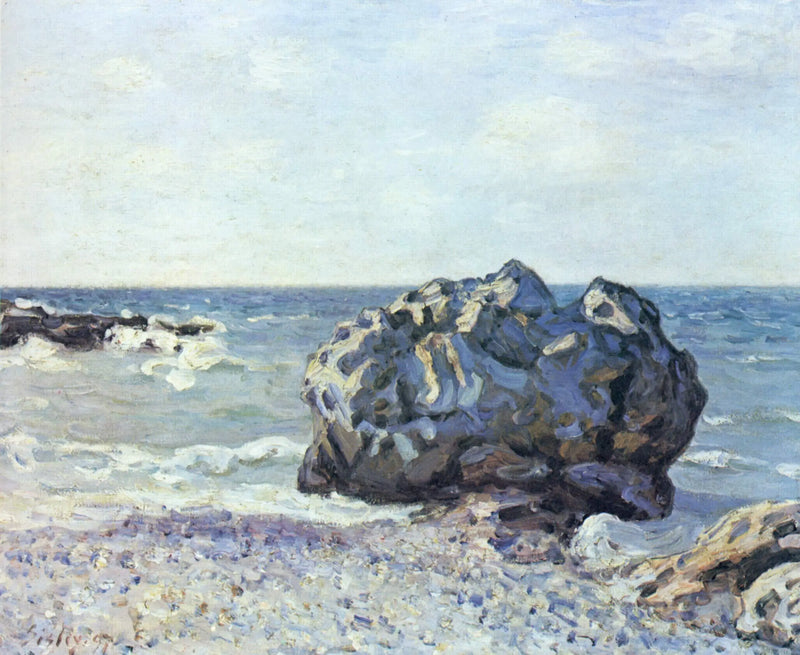 Langlandsbukta, Storrs stein, Morgen - Alfred Sisley