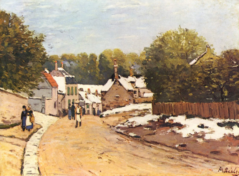 Første Snøer i Louveciennes - Alfred Sisley